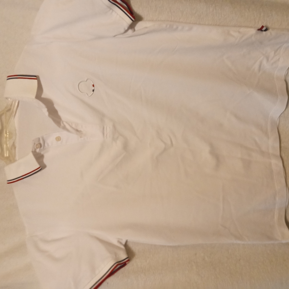 White Polo Shirt with Embroidered Logo